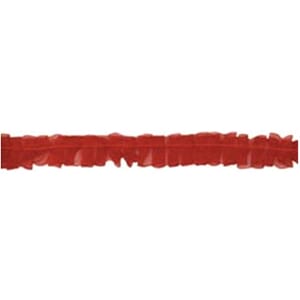Bånd: Sheer Box Pleat - Rød, 1.6cm