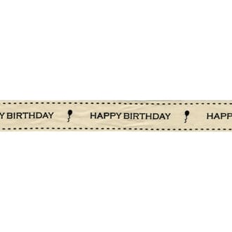 May Arts: Happy Birthday - Ivory Print