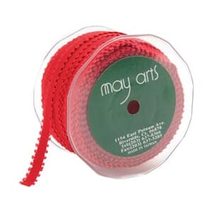 May Arts: Red - Grosgrain With Picot Edge