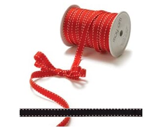 May Arts: Black - Woven Edge Grosgrain Ribbon