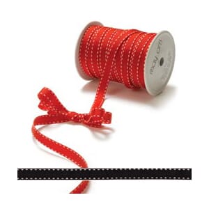 May Arts: Black - Woven Edge Grosgrain Ribbon