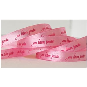 Papirdesign: Bånd - en liten jente, rosa