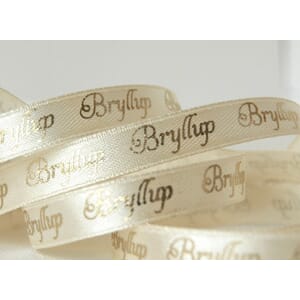 Papirdesign: Bånd - bryllup beige&gull