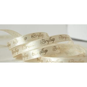 Papirdesign: Bånd - bryllup beige&gull