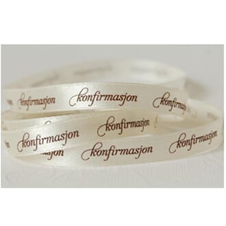 Papirdesign: Bånd - konfirmasjon, beige