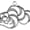 Figur i akryl - worm, 8x6 cm. Med hull for oppheng