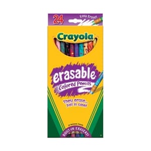 Crayola: Fargeblyanter med viskelær, 24 stk