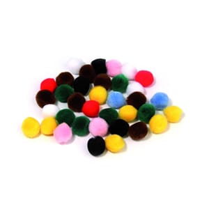 Pompons Mix - 15 mm, 60 stk