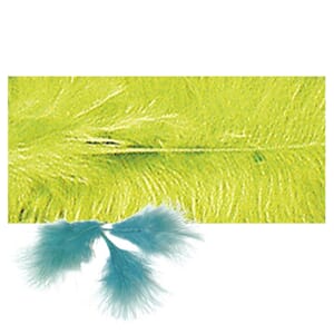Dekorasjonsfjær - Lys Grønn 8cm, 10stk