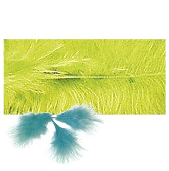 Dekorasjonsfjær - Lys Grønn 8cm, 10stk