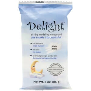 Delight - 85g hvit, lufttørkende leire