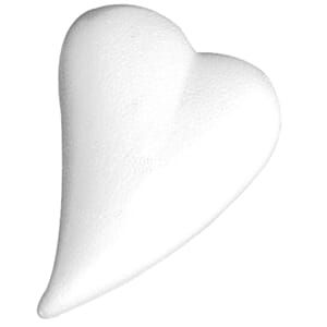 Isopor - Hjerte dråpe, 12x8.5 cm
