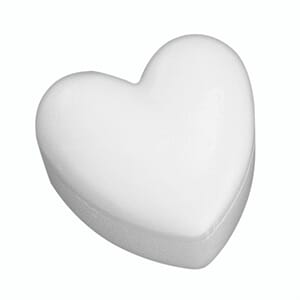 Isopor - Hjerte boks 14 cm, 2 deler