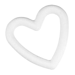 Isopor - Hjerte ring 15 cm