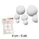 Isopor - Kule 4 cm, 6 stk