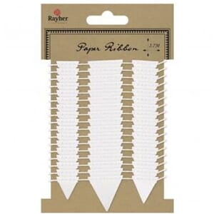 Rayher: White - Paper cord with Pendant