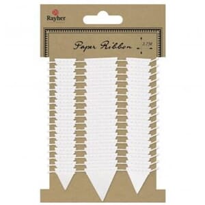 Rayher: White - Paper cord with Pendant