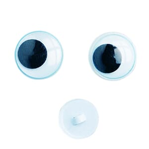 Rulle øyne for sying - 12mm, 10 stk