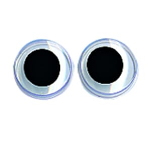 Øyne runde plastikk - 8mm, 10 stk