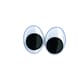 Rulle øyne, ovale - Sorte 15mm, 10 stk