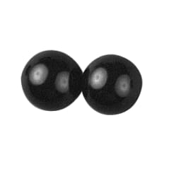 Øyner i plast - Sorte 10mm, 10 stk