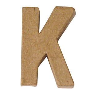 Bokstav papp K - 15x10.5x3 cm