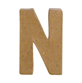 Bokstav papp N - 15x10.5x3 cm