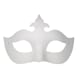 Maske med krone - 17.5x13.5 cm, i hvit papp