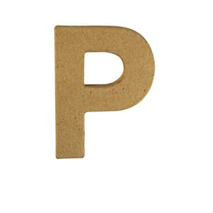 Bokstav papp - P - 10cm høy, 1cm tykk