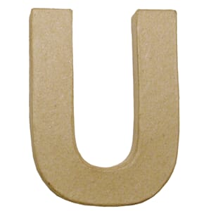 Bokstav papp - U - 10cm høy, 1cm tykk