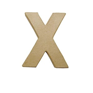 Bokstav papp - X - 10cm høy, 1cm tykk