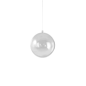 Delbar kule - ø 4 cm, 2 deler klar plast