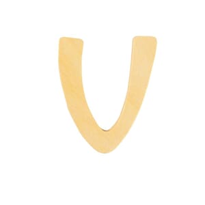 Bokstav av tre - V - 6cm høy