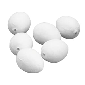 Vattegg - Hvite, str 29x38 mm, 10 stk