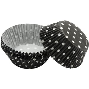 Muffinsform i papir - Black Dots, standard 75stk