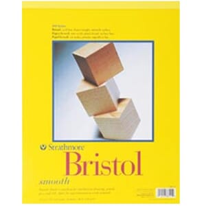 Strathmore: Bristol smooth tegneblokk - 20 ark, ca 28x35.6cm