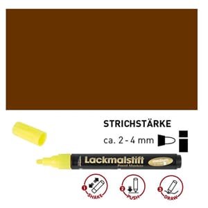 HOBBY LINE Lakk tusj - Brown, medium 2-4 mm