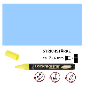 HOBBY LINE Lakk tusj - Light Blue, medium 2-4 mm