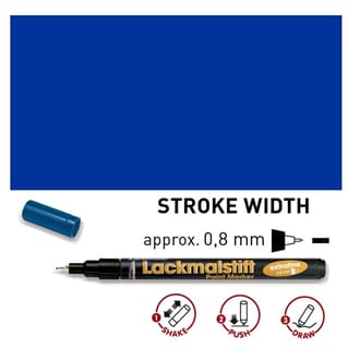 HOBBY LINE Lakk tusj - Blue, ekstra fin 0.8mm