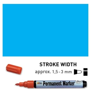 Permanent Marker Medium - Light Blue, 1.5-3 mm