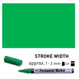 Permanent Marker Fine - Green, 1-2 mm