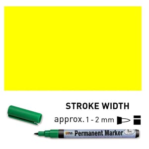 Permanent Marker Fine - Yellow, 1-2 mm