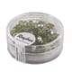 Glassperle fasettslipt 4mm ø - Olive - Iriserende