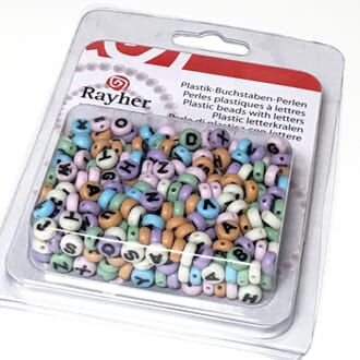 Bokstav perler - ass. Farger, 40 gram