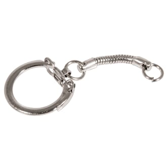 Nøkkelring - Sølvfarget metall, legde 6 cm, 1 stk