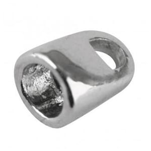 Endekappe, Sølvfarget metall, ø 4 mm innside, 2 stk