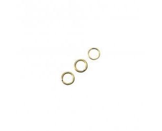 Ringer, gullfarget metall, str 8 mm,  20/Pkg