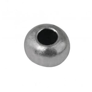 Metall perler, sølvfarget, 5/Pkg