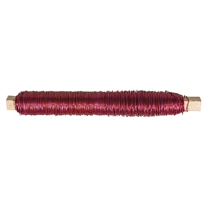 Blomstertråd - Karmin rød, rustfri metalltråd 0.65 mm