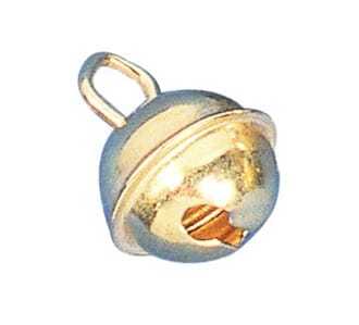 Bjeller - Gullfarget metall, 9 mm, 10/Pkg